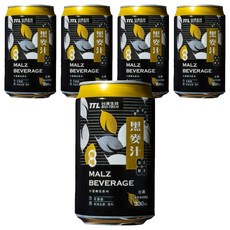 台酒TTL 原味黑麥汁 - 台灣製造 無添加 健康飲品, 330ml, 5罐