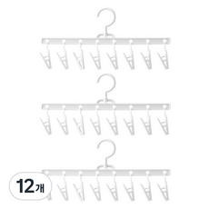 日常款帽子夾多功能掛勾, 12個, 白色