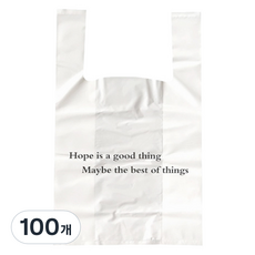 Market Pio 英文印花手提塑膠袋 M Type 2, 100個