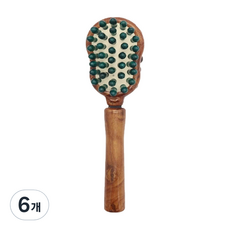 스태리 해머 마사지 스틱 나무, 6개, 브라운