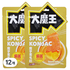 옌진푸즈 대모왕 즈마장맛 천엽모양 곤약 간식, 12개, 60g