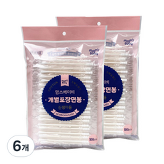 mom's baby 新生兒用獨立包裝棉花棒, 100入, 6個