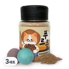 힐링타임 반려동물 푸르름 마따따비 파우더 + 볼 2P 세트, 개다래나무, 3세트