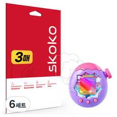 스코코 다마고치 파라다이스 초고화질 트루컬러 AR 액정보호필름 3p 세트, 6세트