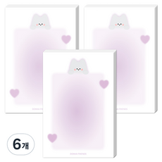 도나와친구들 몽글몽글 빼꼼 떡메모지, 토미, 6개, 100매