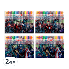 마블 어벤져스 색연필 랜덤발송 2종 x 2p 세트, 20색, 2세트