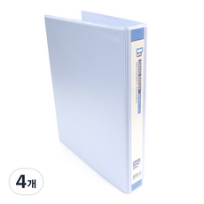 Alpha mall 透明D環活頁夾 A4 3孔 3cm, 混色, 4個