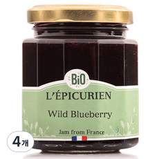 레피큐리앙 유기농 와일드 블루베리 잼, 210g, 4개