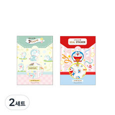 Flyingwhales 哆啦A夢貼紙2種套組, 粉彩, 鏘鏘, 2套