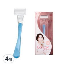 여성용 세레이져 세라믹 면도기, 하늘, 4개