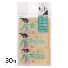 K Cleanup 迷你핏 口袋型便攜式濕廁紙, 30個, 50g, 8張