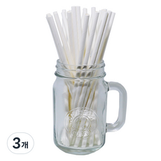 MEO 白色紙吸管, 3個, 100入