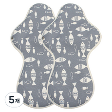 WIZLLY 防水棉衛生棉 迷彩灰, 夜用, 2入, 5個