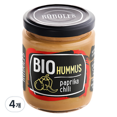 RUDOLFS 유기농 후무스 파프리카 칠리, 4개, 230g