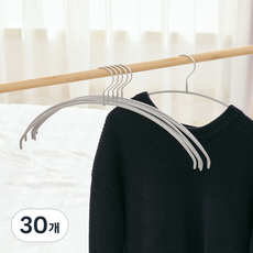 Back to Basics 圓弧超薄衣架, 灰色, 30個