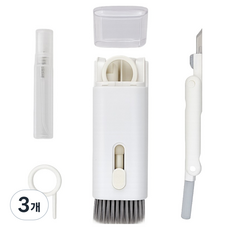 이고다 7in1 만능 에어팟 키보드 컴퓨터 청소 키트, C422 화이트, 3개