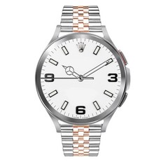 스페이스쉴드 스마트워치 메탈 스틸 밀리네즈루프 쥬빌레 스트랩 시계줄 밴드 42mm, 실버로즈골드