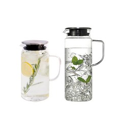 PRELUDE 耐熱玻璃水瓶 1L+1.3L, 混色