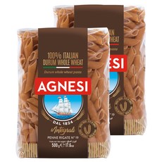 아그네시 통밀 리가테 펜네 N.19, 500g, 2개