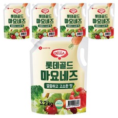 롯데푸드 골드 마요네즈 스파우트 파우치, 3.2kg, 5개