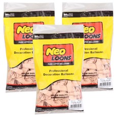 NEOTEX Neolunz 13cm 圓形氣球, 粉彩腮紅色, 3個