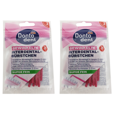 dm Dontodent 牙間刷/齒間刷 極細 L型 寬2~3mm, 2包, 28支, 0.4mm