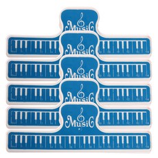 大成 吉他練習樂譜譜架夾, 藍色, 5個