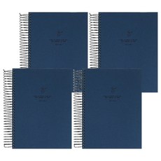 톡톡팬시 인덱스 심플 스프링노트, 네이비, 4개