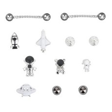 Happy J宇宙銀色配件 12入組 宇宙船