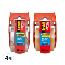 3M Scotch超強力優質包裝膠帶 48mm*20m, 透明, 棕色, 4個