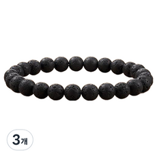 Homesell 紫水晶玉石手鍊 火山石 18cm, 3個