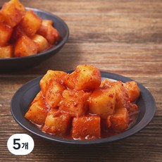 모산김치 갓담근 매운 실비 깍두기, 1.5kg, 5개