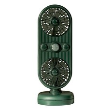 BRUNO 충전식 클립형 탁상용 듀얼 무선 선풍기, BCF-2116, 그린