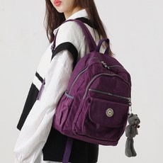Lulu Bag Dia 女用日常防水輕便後揹包, 紫色