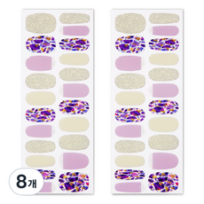 벨랑시 리얼 젤 네일 스트립 프리미엄 네일스티커 22p, 퍼플자개, 8개
