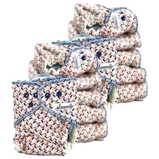 sloomb 有機竹麻夜用布尿布, 100%棉外層, 70%竹纖維/30%麻內層, XS-XL尺寸可選, Pink Geo, 2件