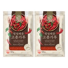 정성채운 국산 고춧가루 고운굵기 아주매운맛, 500g, 2개