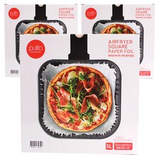 pulito 氣炸鍋方形烘焙紙 5L 23 x 4.5 cm, 23cm, 99入, 3個