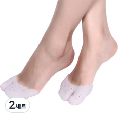 泰坦柔軟足部矽膠護墊 雙腳套組 白色, 2入, 2套