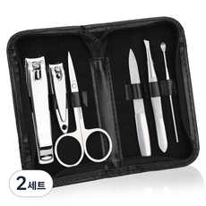 코멧 홈 네일케어 6종 세트 + 휴대 케이스, 2세트