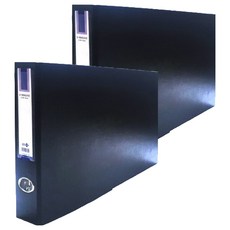 A3 D型環 橫式 合板活頁夾 3cm, 黑色, 2個