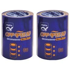 알파 OPP 박스 테이프 48mm x 50m, 베이지, 6개입