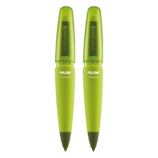 MILAN CAPSULE 繽紛果凍自動鉛筆 2B 芥末綠, 0.7mm, 2支