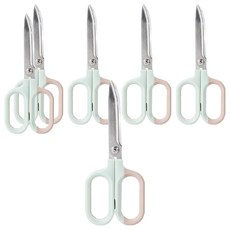 누사인 양손가위 중형 NS056, 투톤그린, 6개