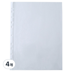 제이제이 클리어파일 리필 속지 A4, 4개, 100매입