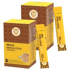 MochaC&T 蛋白質補充甜菊糖即溶咖啡隨身包, 2盒, 30條, 11.5g