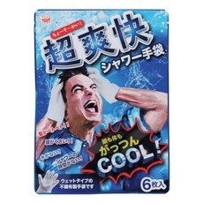 HondaYoko 免沖水身體清潔手套, 6個, 1組, 淨味酷涼 白色