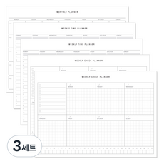 데얼스 A5 1년 스케줄러 20p x 5개입, 혼합 색상, 3세트