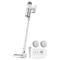 Jonr 420W 無線 吸塵器 含集塵站 二合一扁吸 白色 VC10 Pro 超淨化
