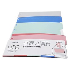 TO NOTE LITE 自選分隔頁 07911D 顏色隨機, 5入, 1包